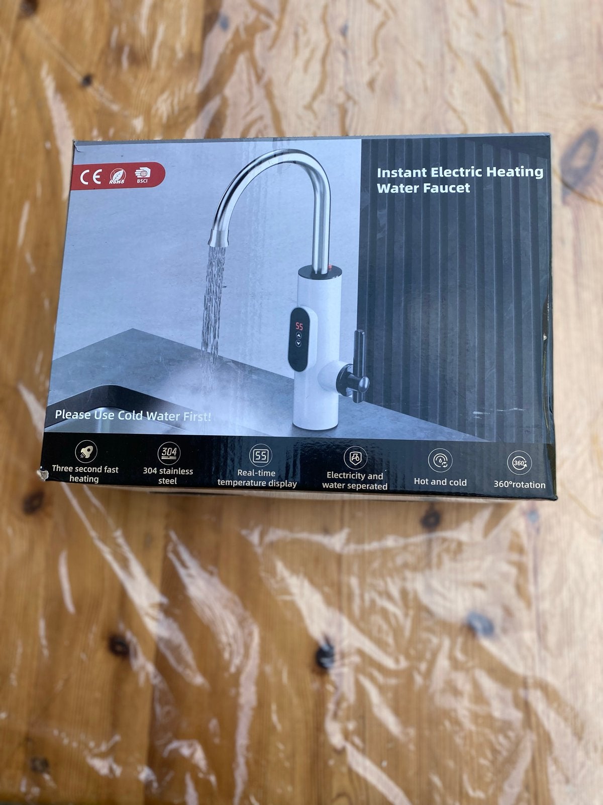 Instant Elektrische Heet Water Kraan, Ophalen, Nieuw, Rvs, Kraan