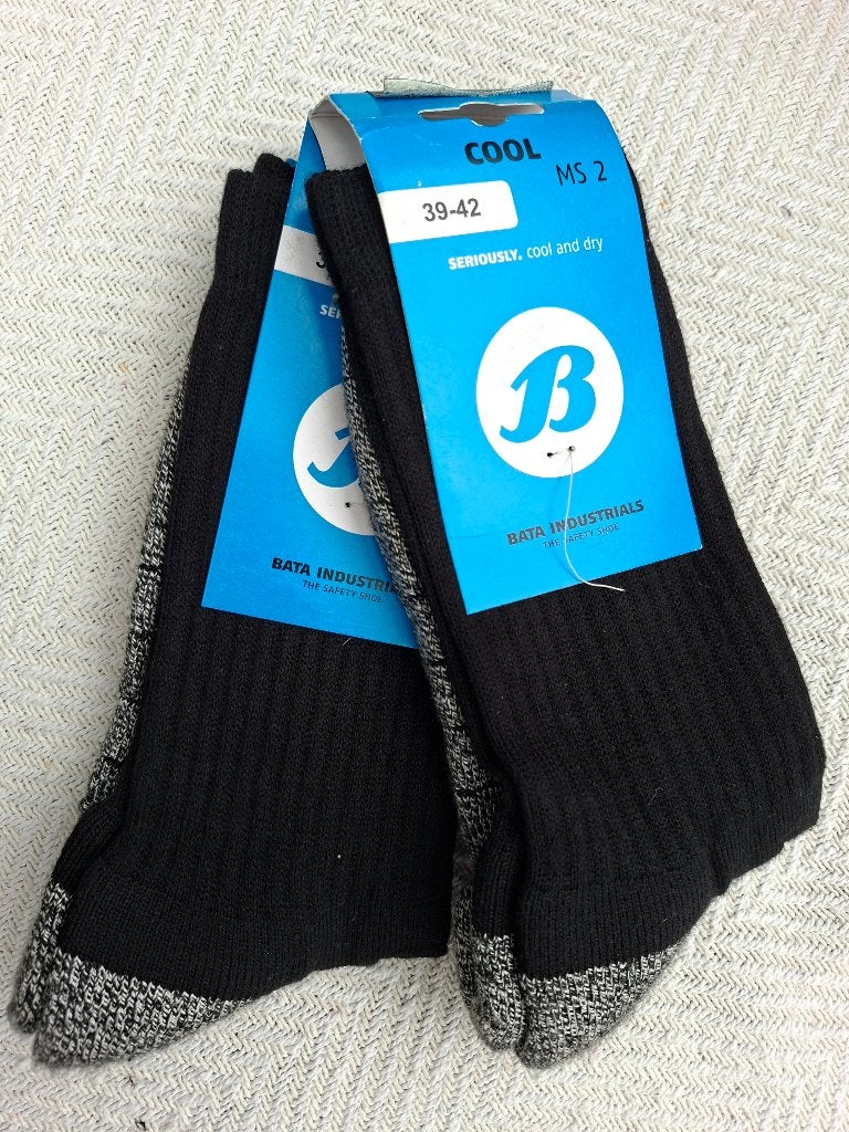 2 Paar Bata Cool MS 2 Werksokken, maat 39-42, Bata, Zwart, Nieuw, Ophalen of Verzenden