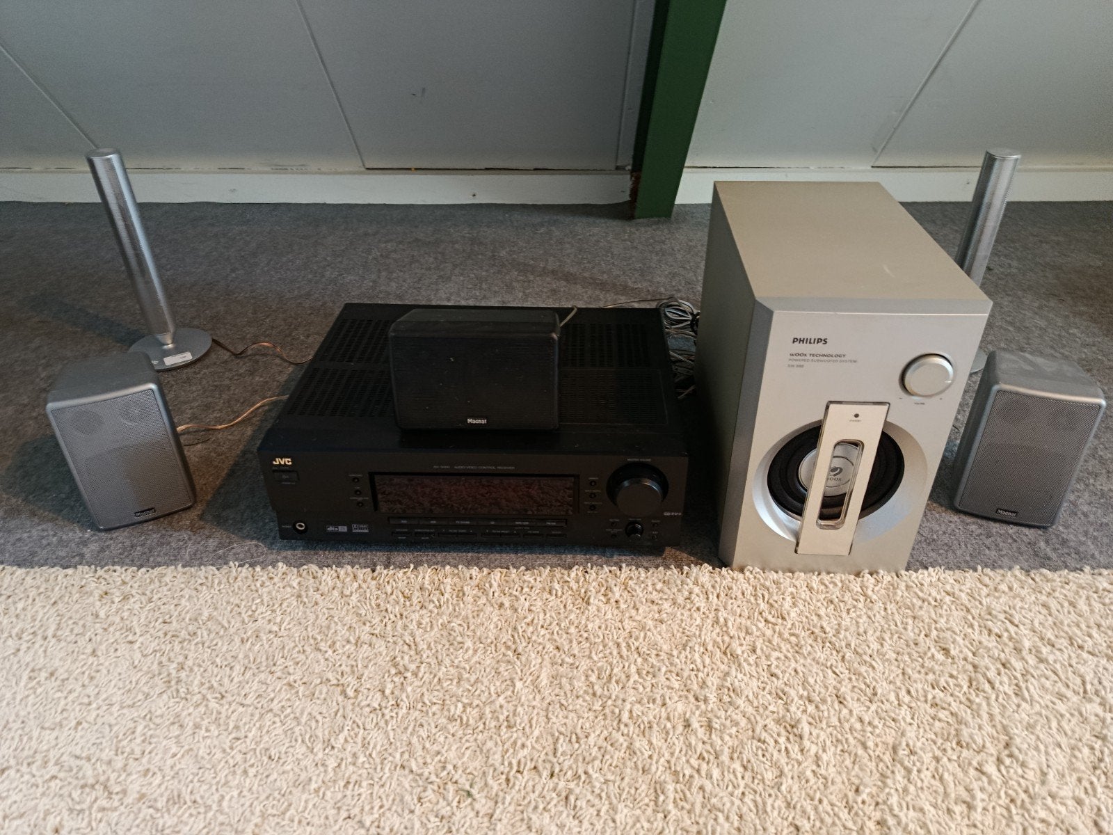JVC RX-5050 Audio/Video Receiver met 6 luidsprekers, Ophalen of Verzenden, Gebruikt, JVC