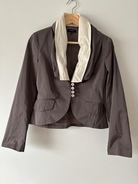 Chique blazer van MARK maat 36 met afneembare witte kraag, Bruin, Nieuw, Ophalen of Verzenden, Jasje