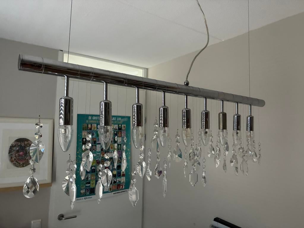 Chrome plafond lamp, Ophalen, Zo goed als nieuw