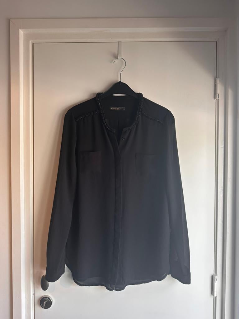 SuperTrash Bellany blouse  – Maat S, Ophalen of Verzenden, Gedragen, Maat 36 (S), Zwart