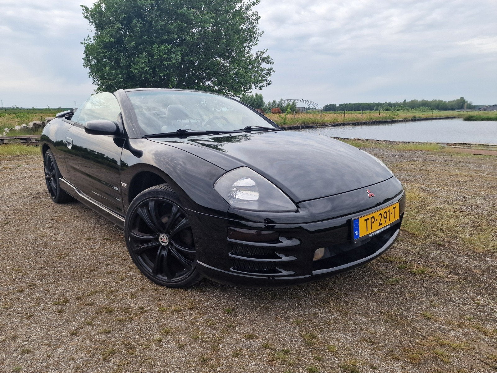 Mitsubishi 2001 Zwart, Voorwielaandrijving, Cabriolet, 4 stoelen, Eclipse