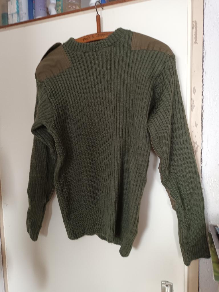 zuiver groene Wollen commando trui Remploy mt 6 xxl leger, Ophalen of Verzenden, Landmacht, Nederland, Kleding of Schoenen