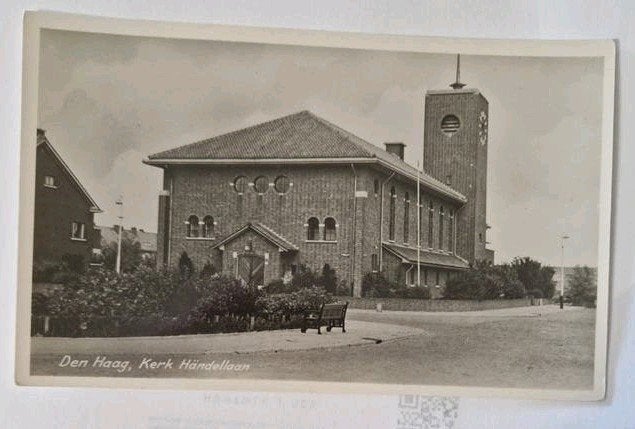 Den Haag Loosduinen Kerk Handellaan - Oude Ansichtkaart, Ophalen of Verzenden, 1920 tot 1940, Ongelopen, Zuid-Holland