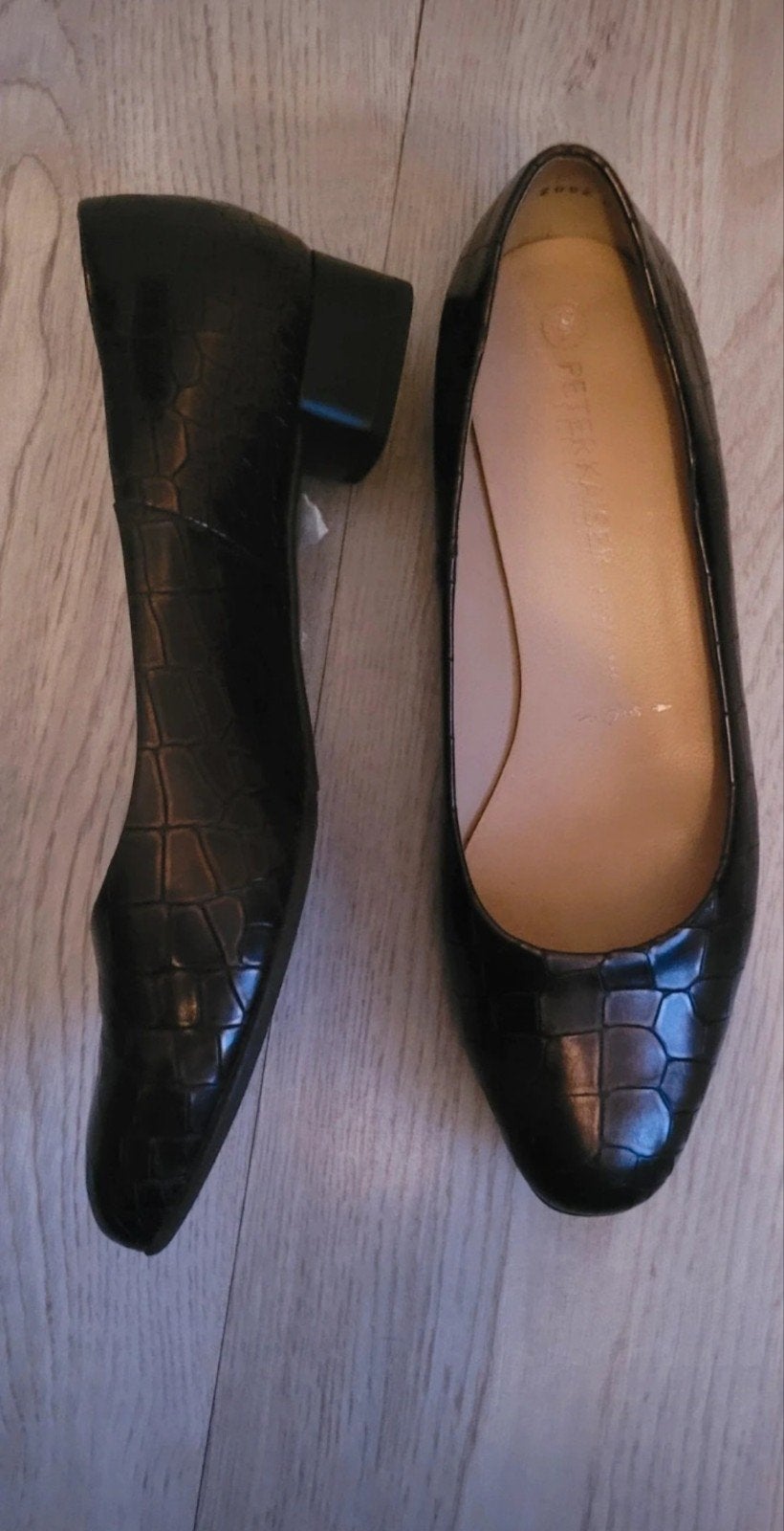 Peter Kaiser Zwart Krokodillenprint Maat 5½, 38.5, Peter Kaiser, Schoenen met lage hakken, Zwart, Ophalen of Verzenden
