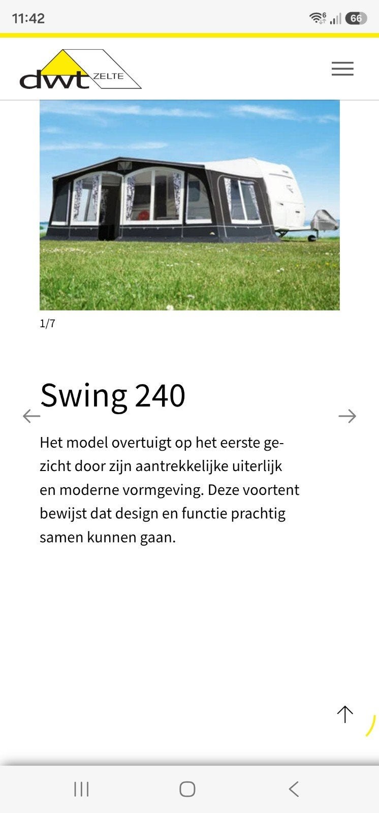 DWT voortent SWING 240 maat 12, Ophalen, Nieuw