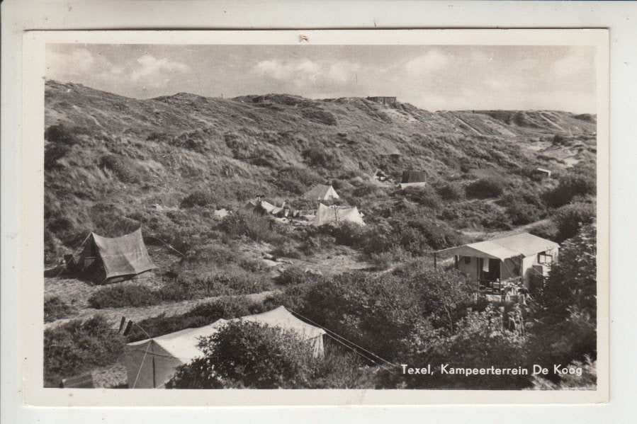 Texel, Kampeerterrein De Koog, Ophalen of Verzenden, 1940 tot 1960, Gelopen, Waddeneilanden