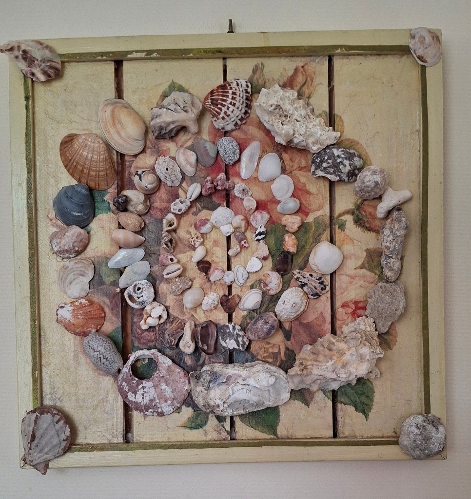 Schilderij met schelpen, Antiek en Kunst, Ophalen of Verzenden