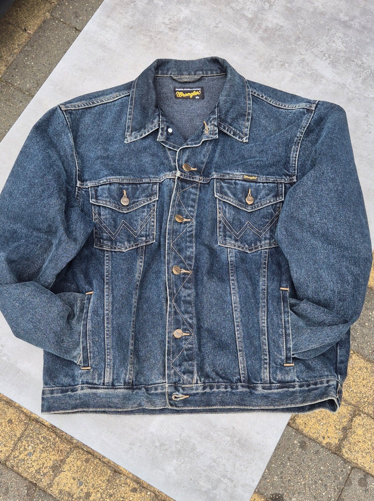 Wrangler Authentic Western denim jacket XL, Blauw, Wrangler, Maat 56/58 (XL), Ophalen of Verzenden