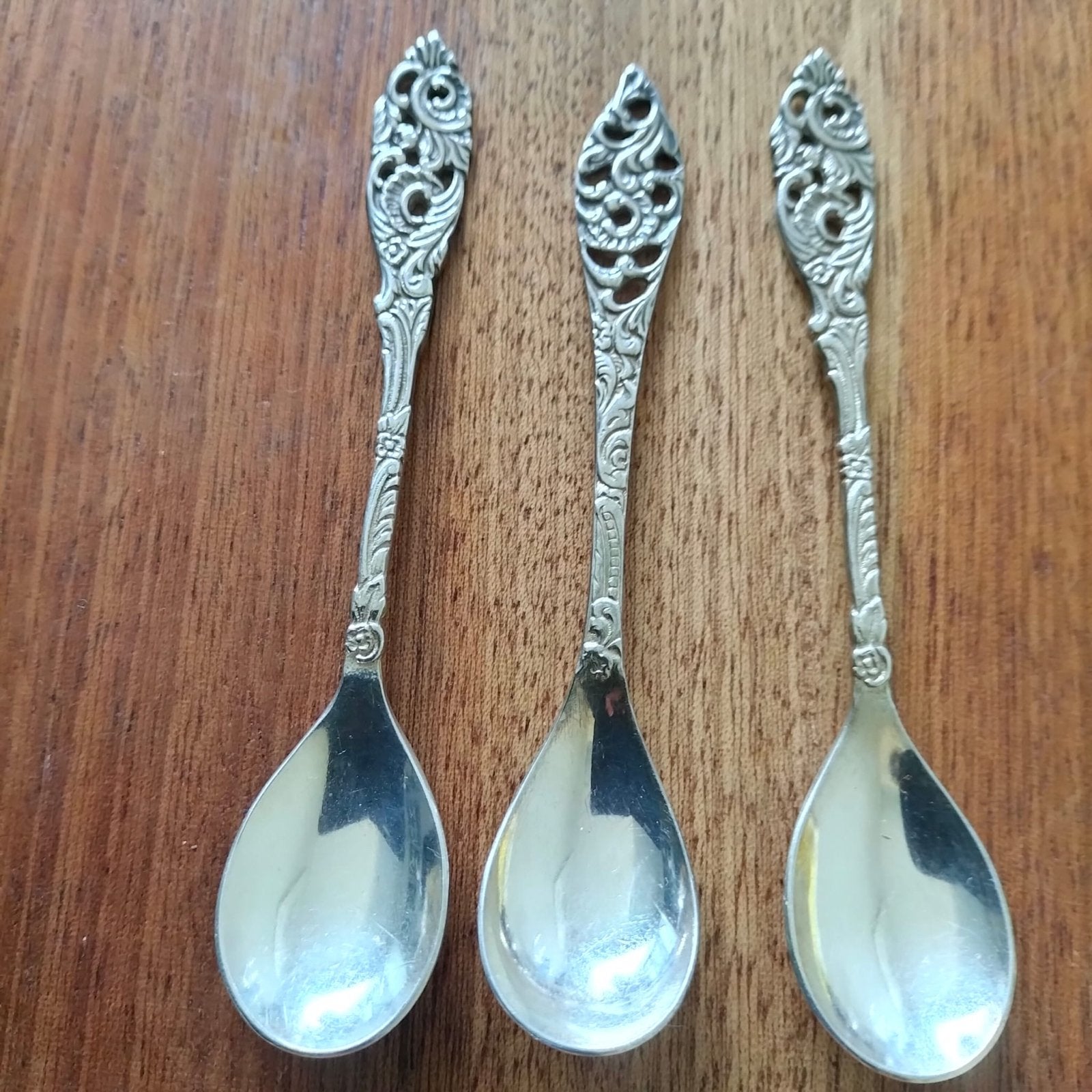 Set van 3 retro theelepeltjes, Ophalen of Verzenden
