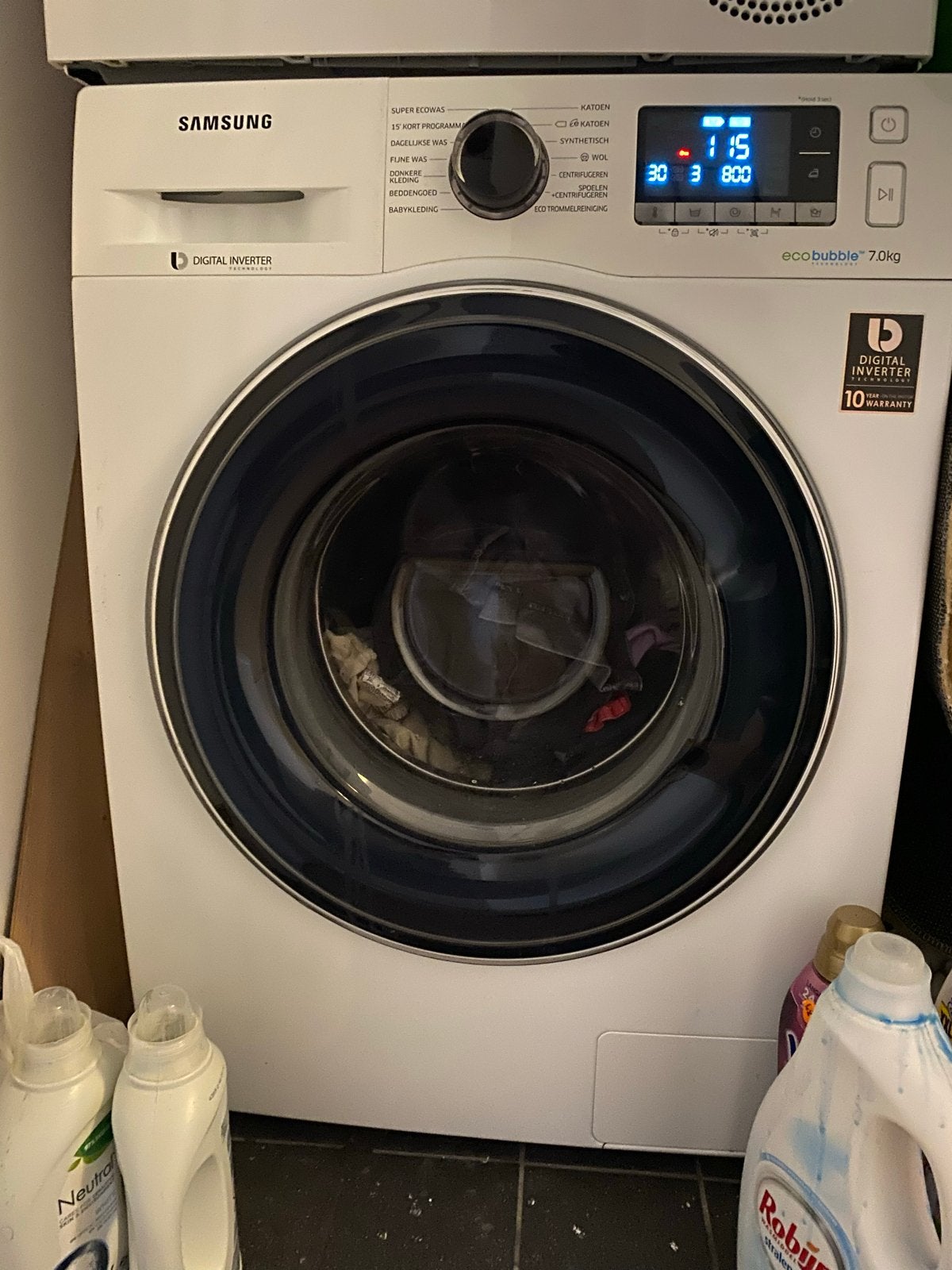 Samsung EcoBubble Wasmachine - € 20, Witgoed en Apparatuur, Wasmachines, Ophalen, Gebruikt, Voorlader, Kort programma