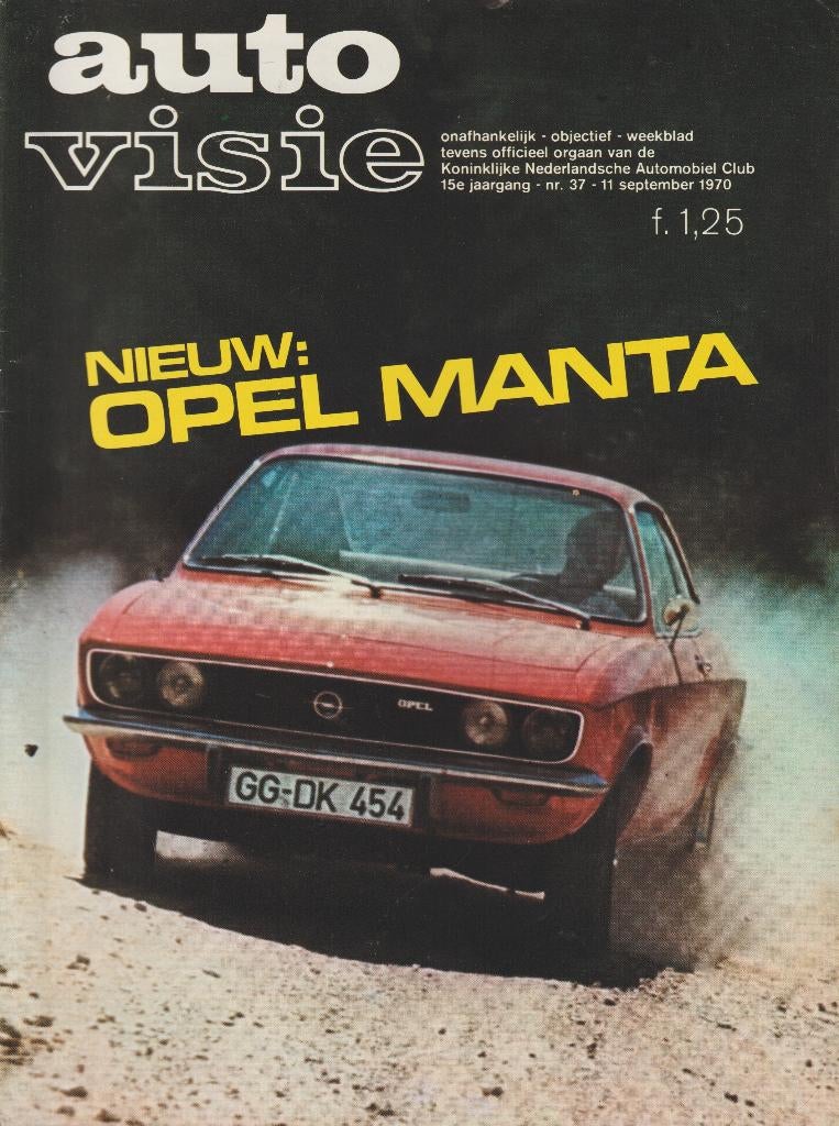Opel Manta A in Autovisie 1970, Gelezen, Opel, Ophalen of Verzenden, Autovisie