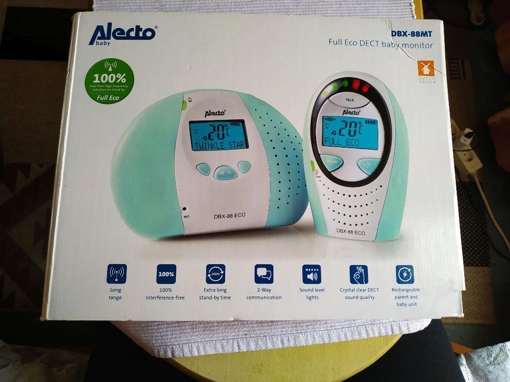 Alecto DBX-88MT DECT Babyfoon, Ophalen of Verzenden, Zo goed als nieuw, 250 meter of meer, Terugspreekfunctie