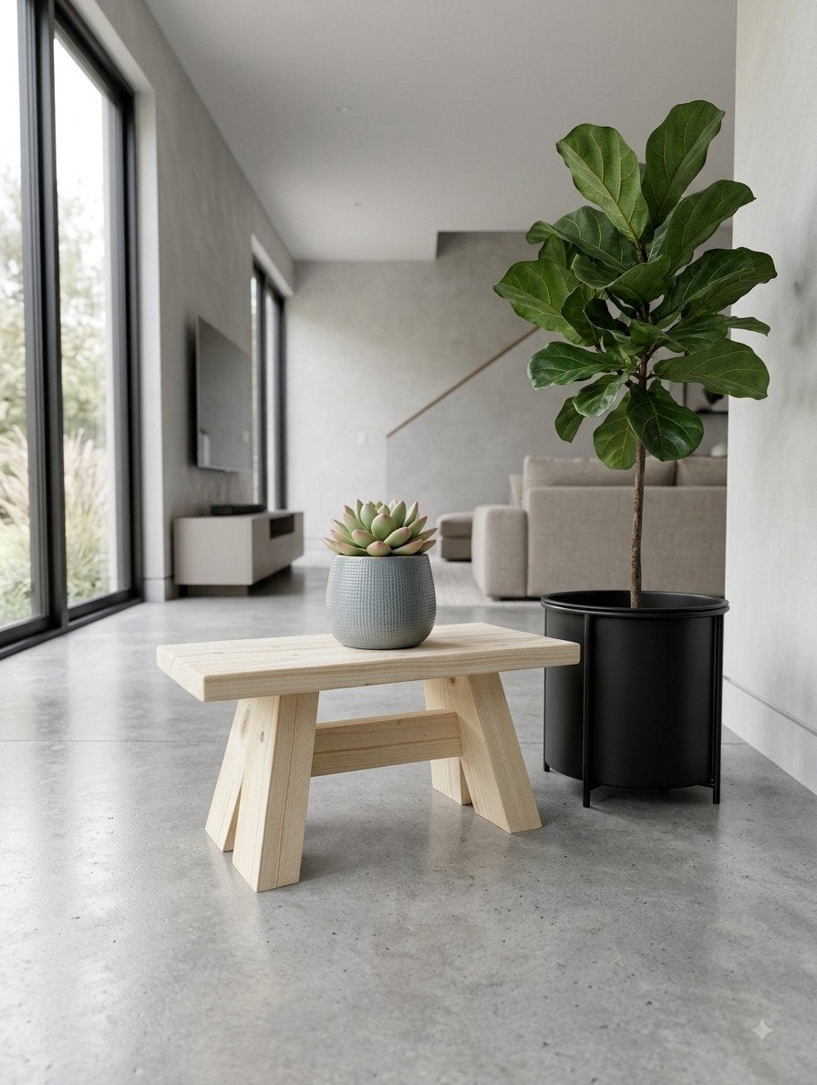 Handgemaakt houten krukje, Ophalen of Verzenden, Nieuw, Hout
