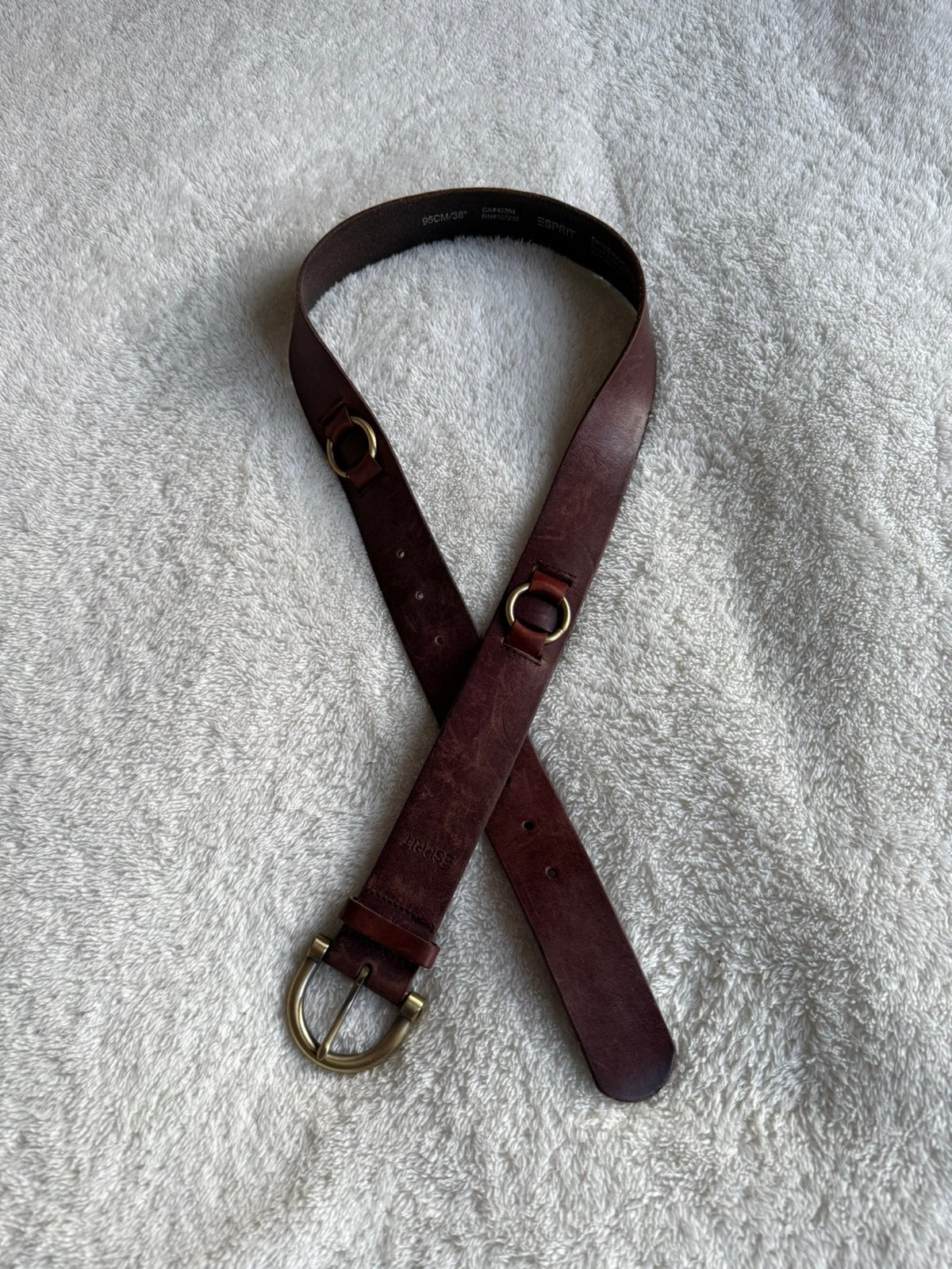 Riem dames merk esprit maat 95 cm breedte 4 cm kleur bruin, Kleding | Dames, Riemen en Ceinturen, 90 tot 100 cm, Heupriem, Ophalen of Verzenden