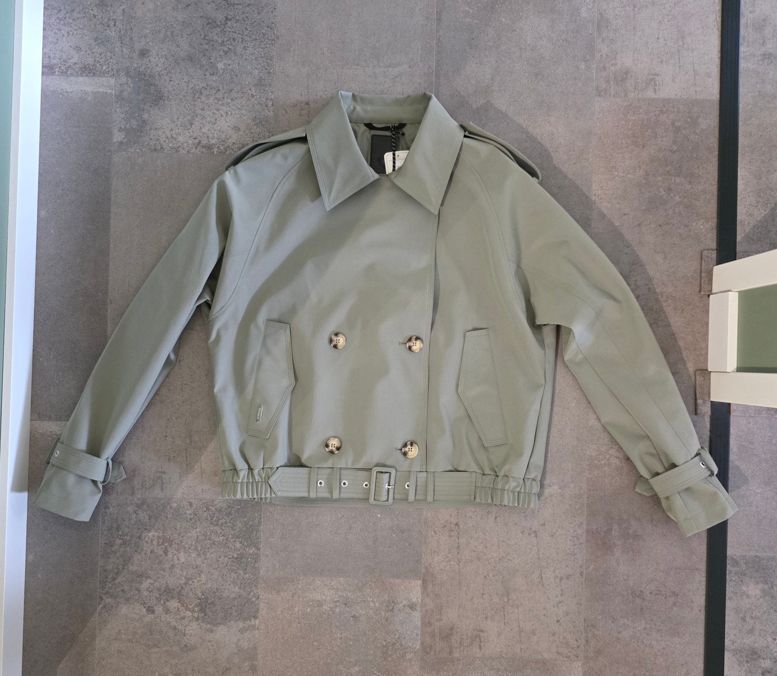 Airforce Cropped korte Trenchcoat jas zomerjas maat XL NIEUW, Airforce, Maat 46/48 (XL) of groter, Nieuw, Ophalen of Verzenden