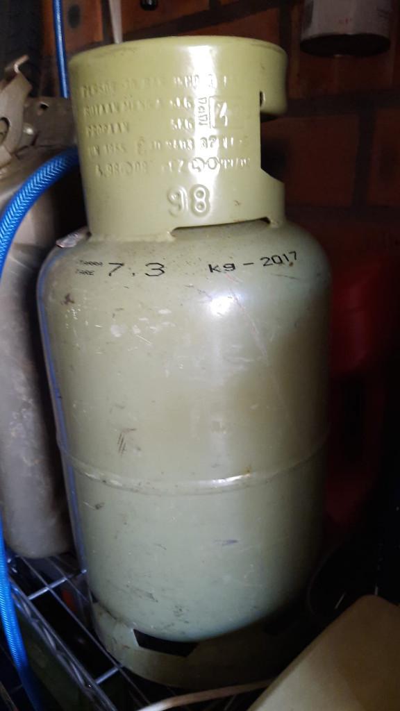 Gasfles 5kg leeg, Ophalen, Gebruikt