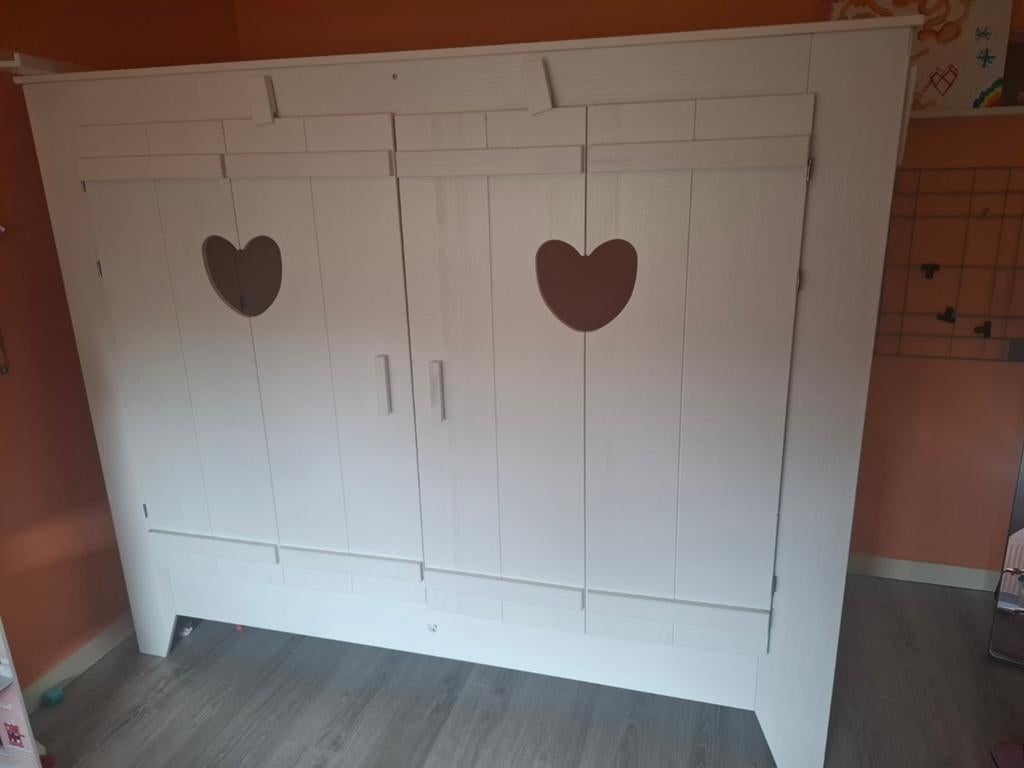 Stevige massief houten bedstee, Kinderen en Baby's, Kinderkamer | Bedden, Ophalen, 85 tot 100 cm, Gebruikt, Lattenbodem