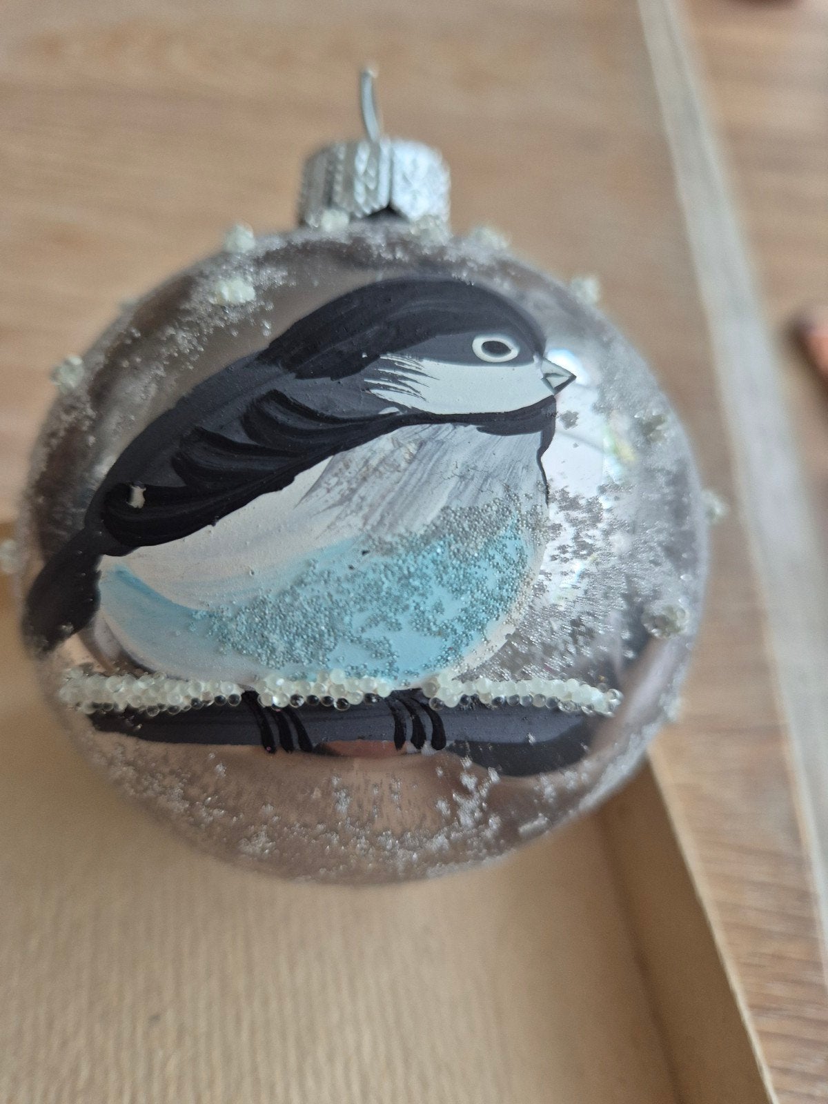 oude kerstbal motief vogel, Diversen, Ophalen of Verzenden