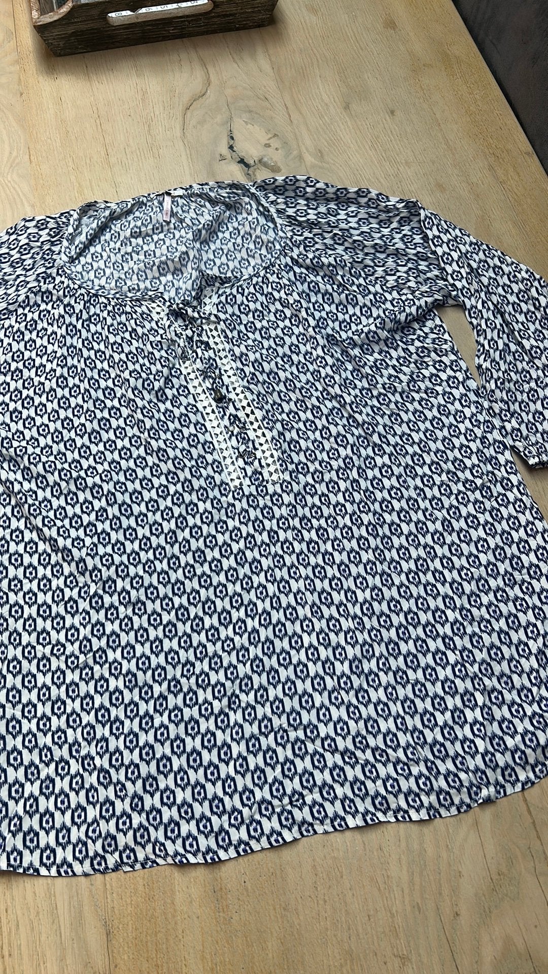 Freebird XL jurk tuniek zomer blauw wit strand, Blauw, Maat 46/48 (XL) of groter, Ophalen of Verzenden, Zo goed als nieuw