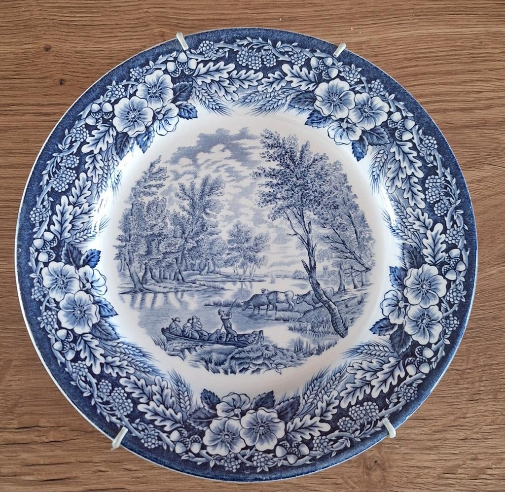 Wandbord Thomas Gainsborough 25 cm - Blauw/Wit Decor, Antiek en Kunst, Antiek | Wandborden en Tegels, Ophalen of Verzenden