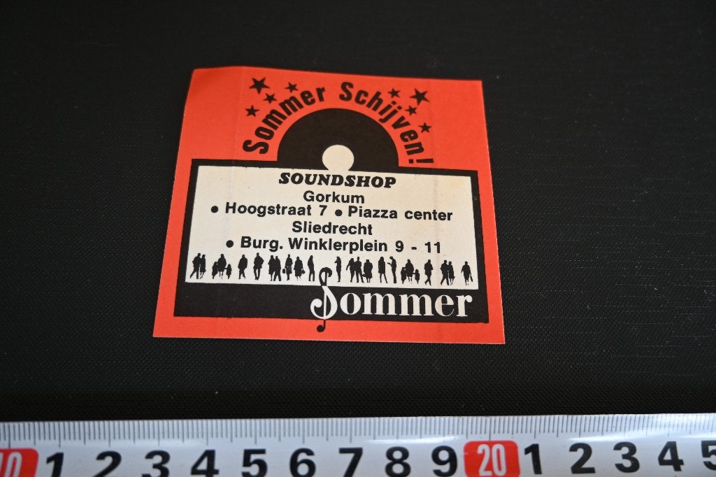 sticker Sommer Schijven Soundshop Gorkum Sliedrecht, Ophalen, Zo goed als nieuw