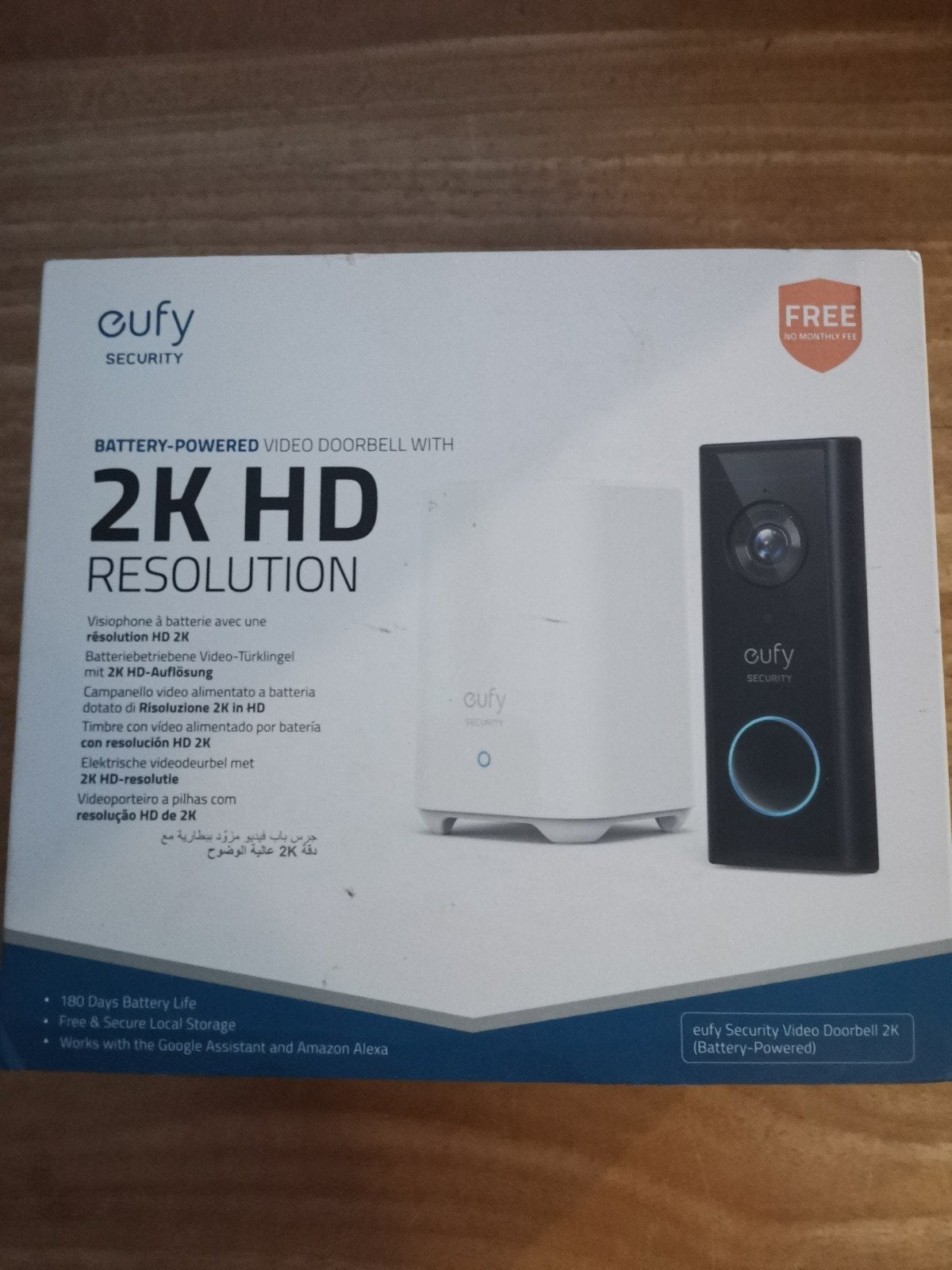 Compleet nieuw in doos Eufy Security 2K HD Video Deurbel, Ophalen of Verzenden, Bewegingsdetectiesensor, Nieuw, Draadloos