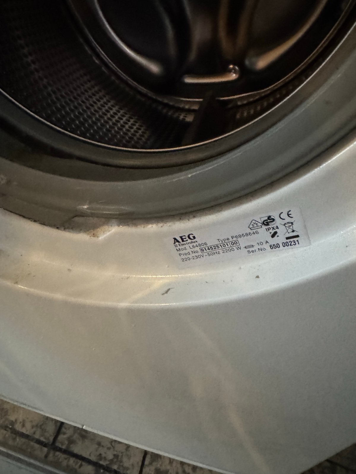 AEG Lavamat 64806 Wasmachine - Voorlader, Ophalen, Gebruikt, Voorlader, Kort programma