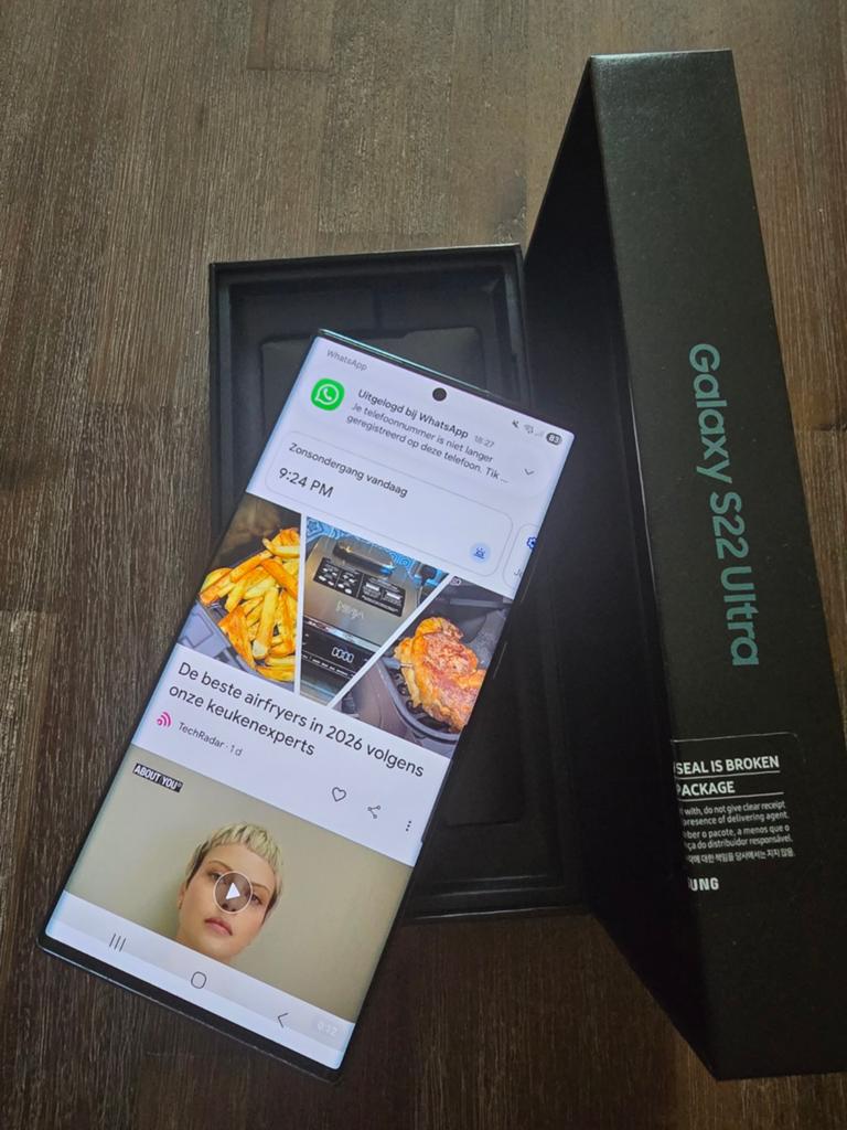Samsung S22 ultra te koop, Telecommunicatie, Mobiele telefoons | Samsung, Zwart, Ophalen of Verzenden, Zo goed als nieuw, Galaxy S22