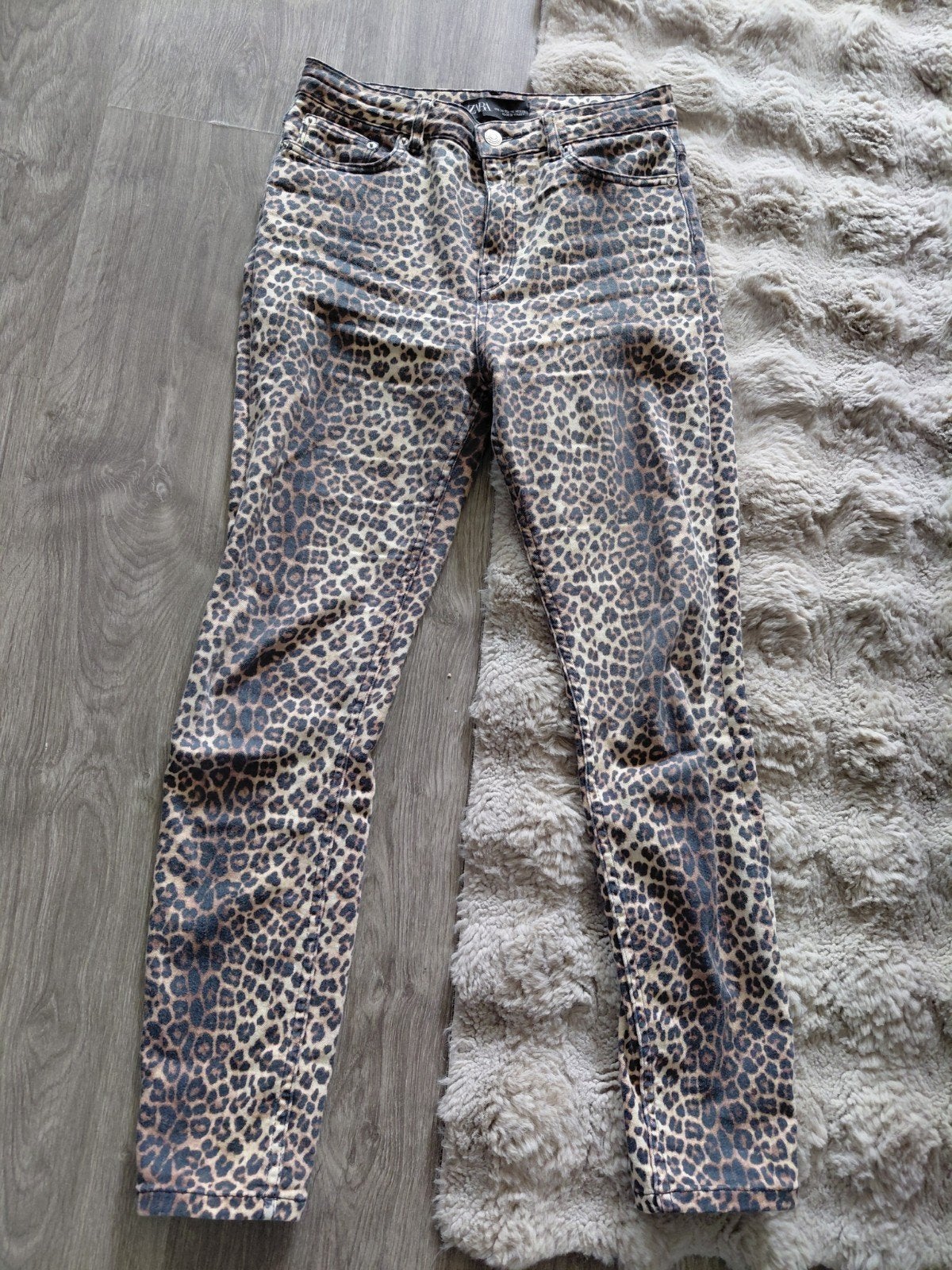 Zara Leopardprint Jeans - Maat W28/W29, Overige kleuren, Zara, Ophalen of Verzenden, Zo goed als nieuw