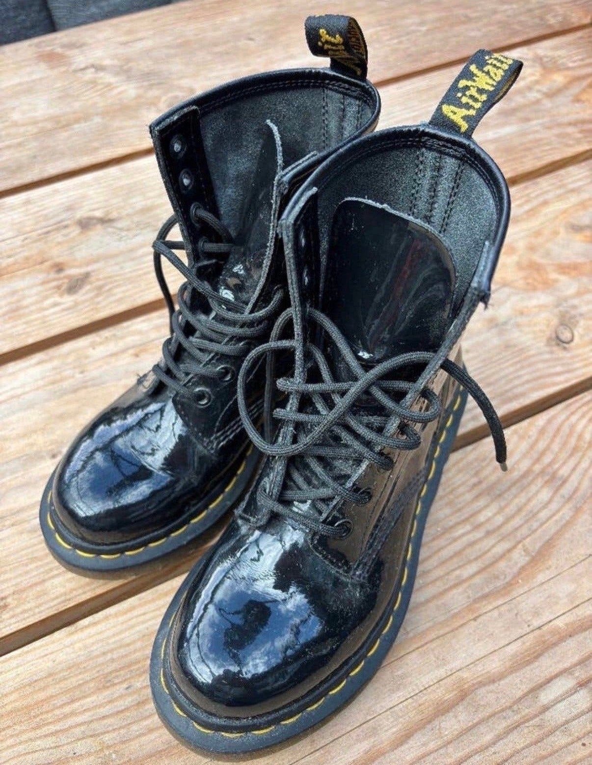 Dr. Martens 1460 Patent Leer Laarzen - Maat 37, Zwart, Lage of Enkellaarzen, Ophalen of Verzenden, Gedragen
