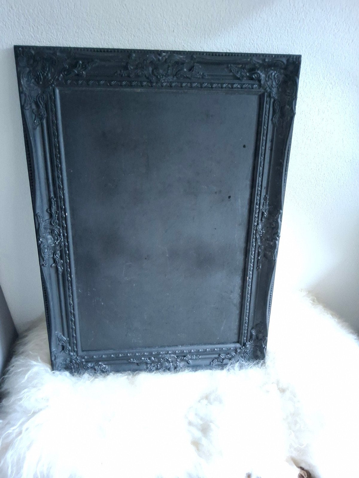 Zwarte barok krijtbord  75x55 cm riviera maison, Huis en Inrichting, Woonaccessoires | Lijsten, Overige materialen, Gebruikt, Hangend