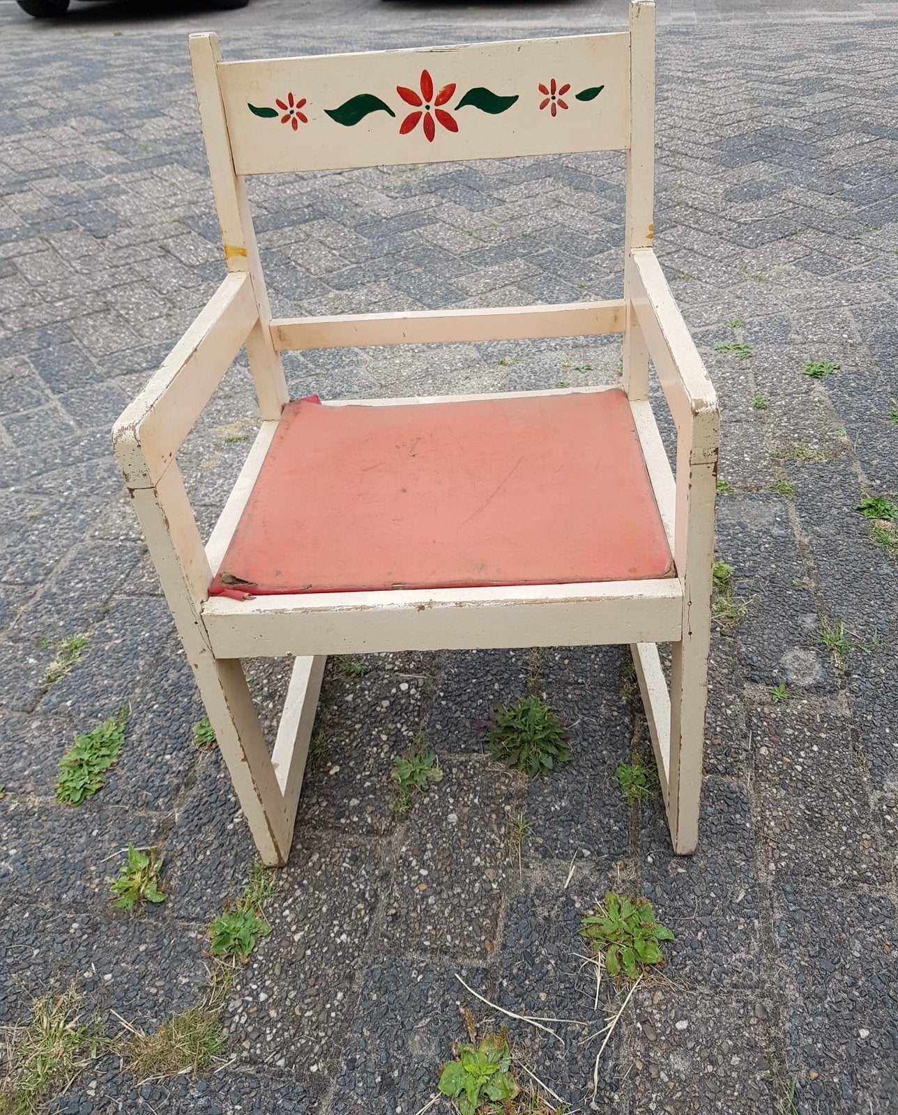 Kinderstoeltje hout, op te knappen, Tuin en Terras, Ophalen, Gebruikt, Hout