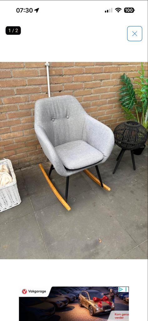 Schommelstoel van Tim Wood, Ophalen, Gebruikt, Hout, Eén