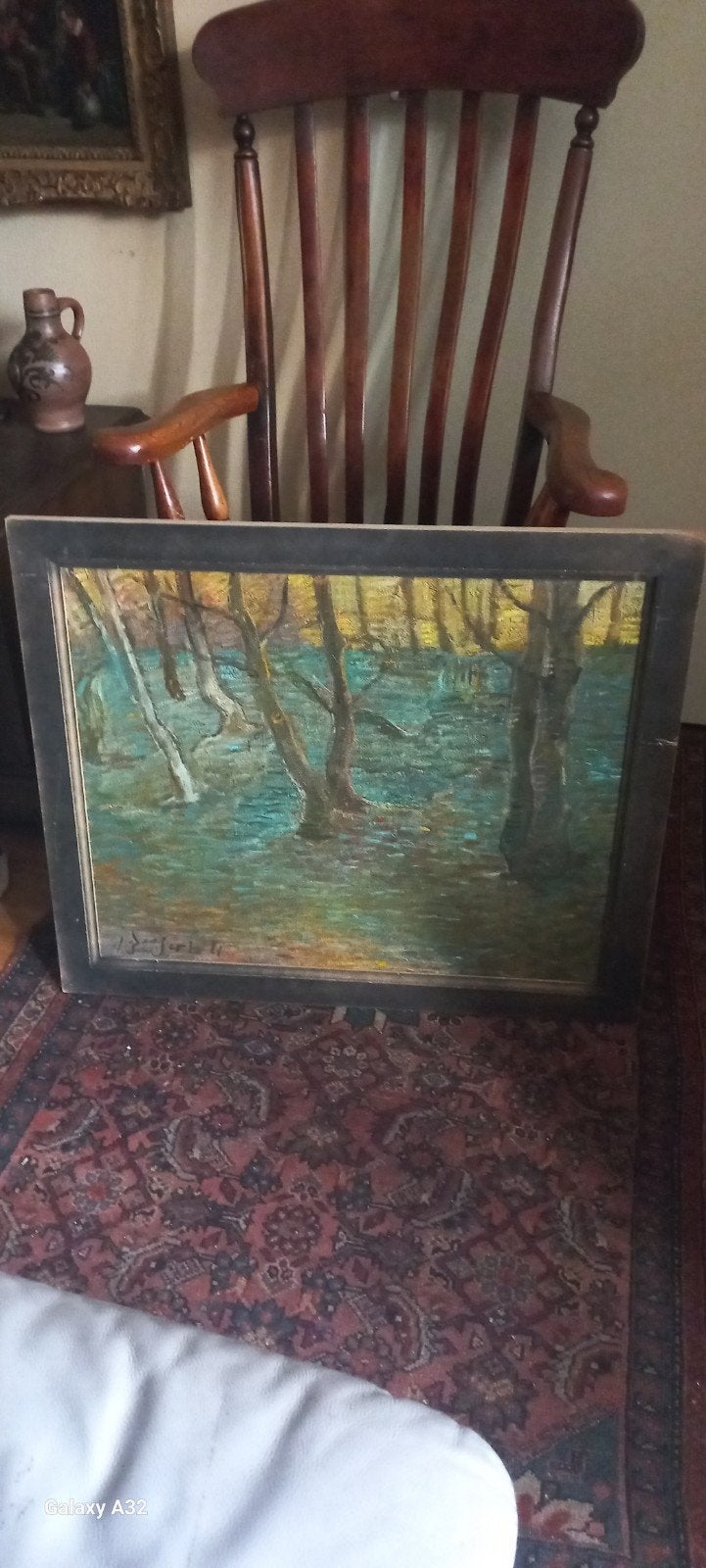 Boslandschap - gesigneerd., Antiek en Kunst, Ophalen of Verzenden