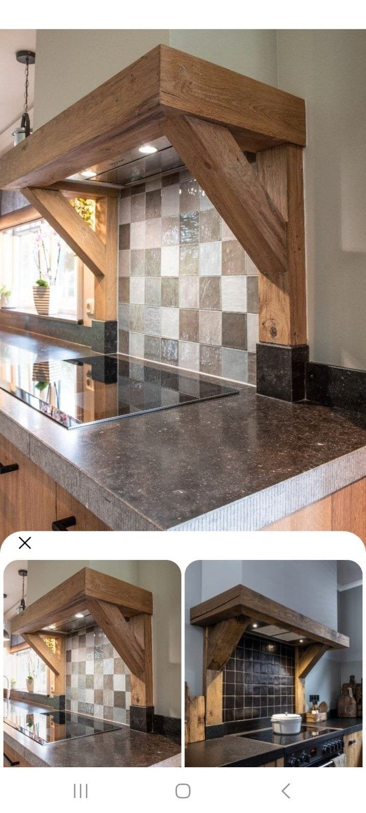 Schouw keukenbladen zwevende planken snijplanken ombouw, Ophalen, Zo goed als nieuw