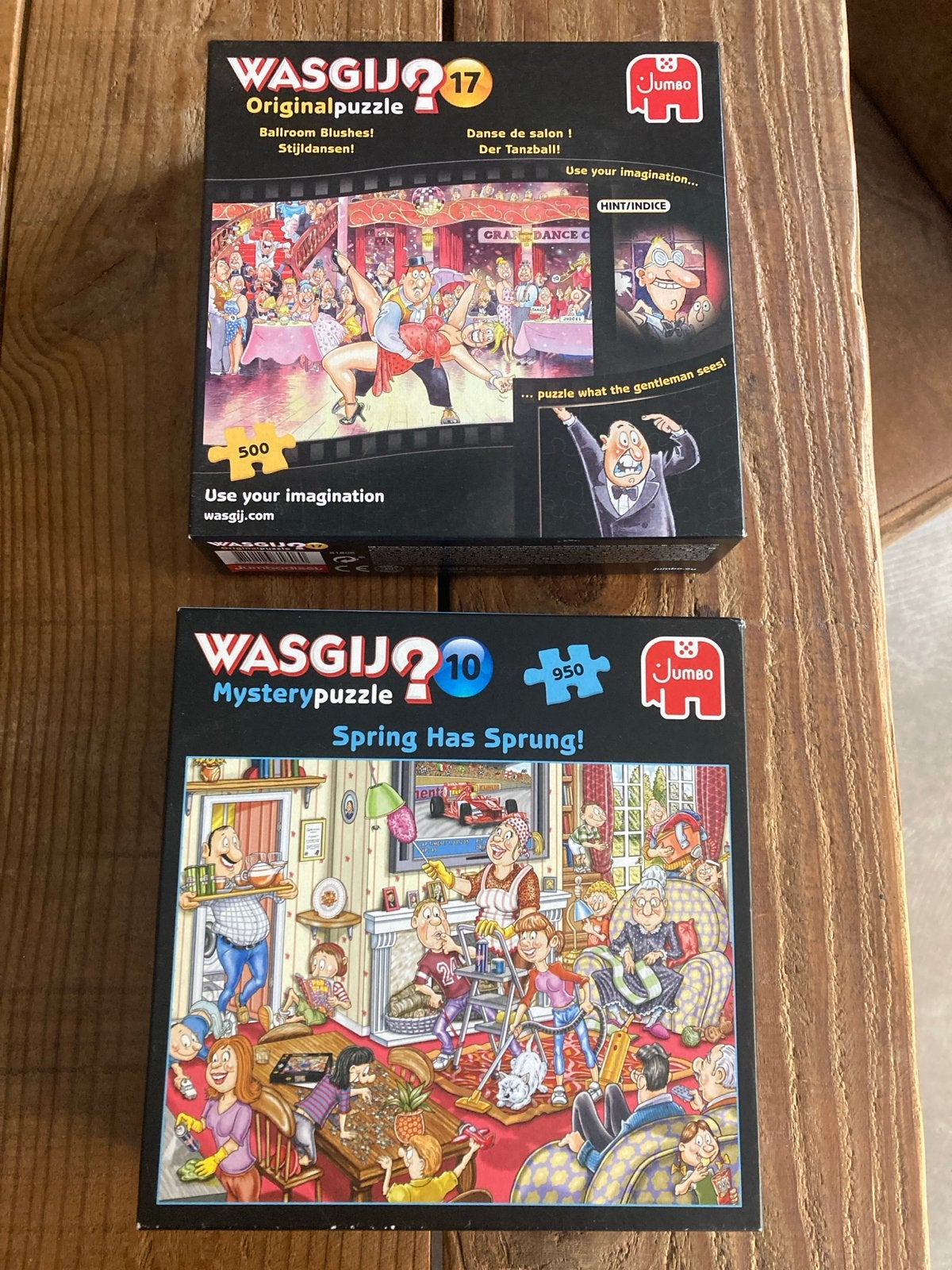 2 Wasgij? Puzzels: Originalpuzzle 17 & Mysterypuzzle 10, Ophalen, 500 t/m 1500 stukjes, Gebruikt, Legpuzzel