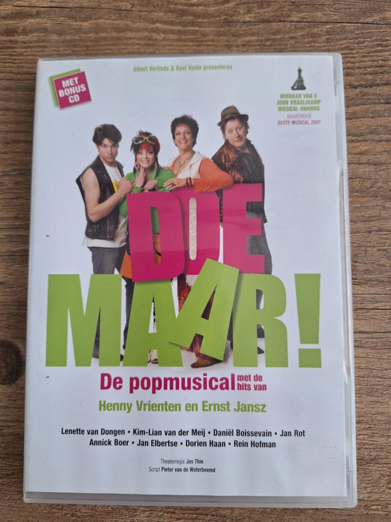 Doe Maar  dvd de popmusical, Alle leeftijden, Ophalen of Verzenden, Zo goed als nieuw, Muziek