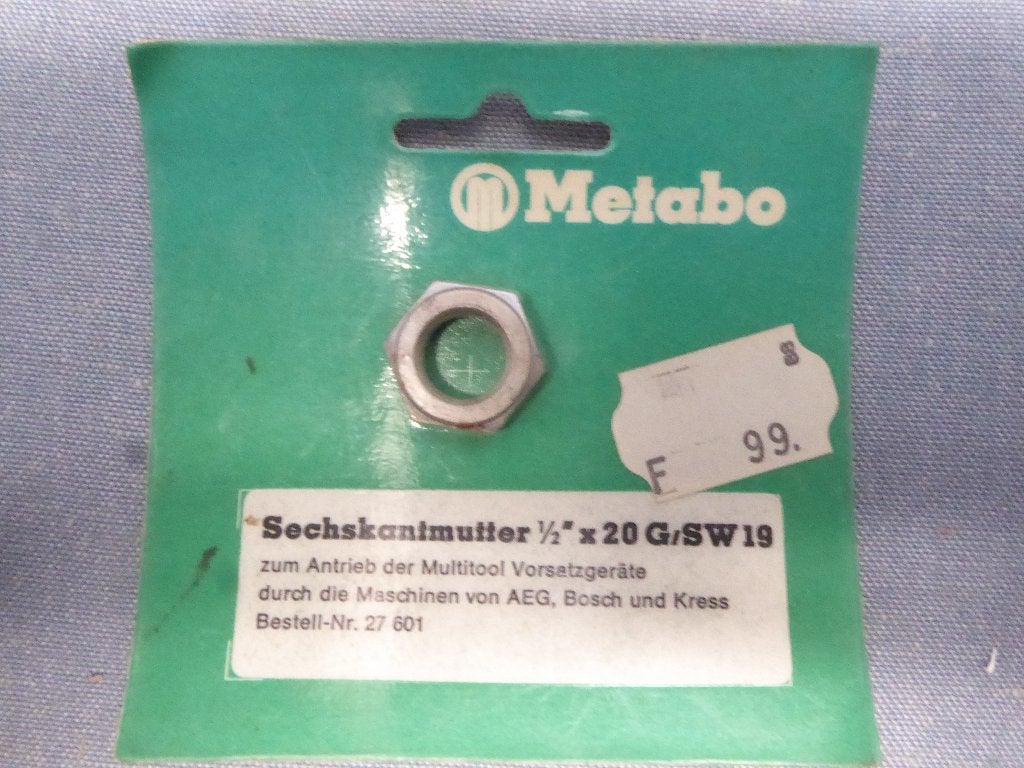 Metabo | zeskantmoer | ½" x 20 G / SW, Ophalen of Verzenden, Nieuw