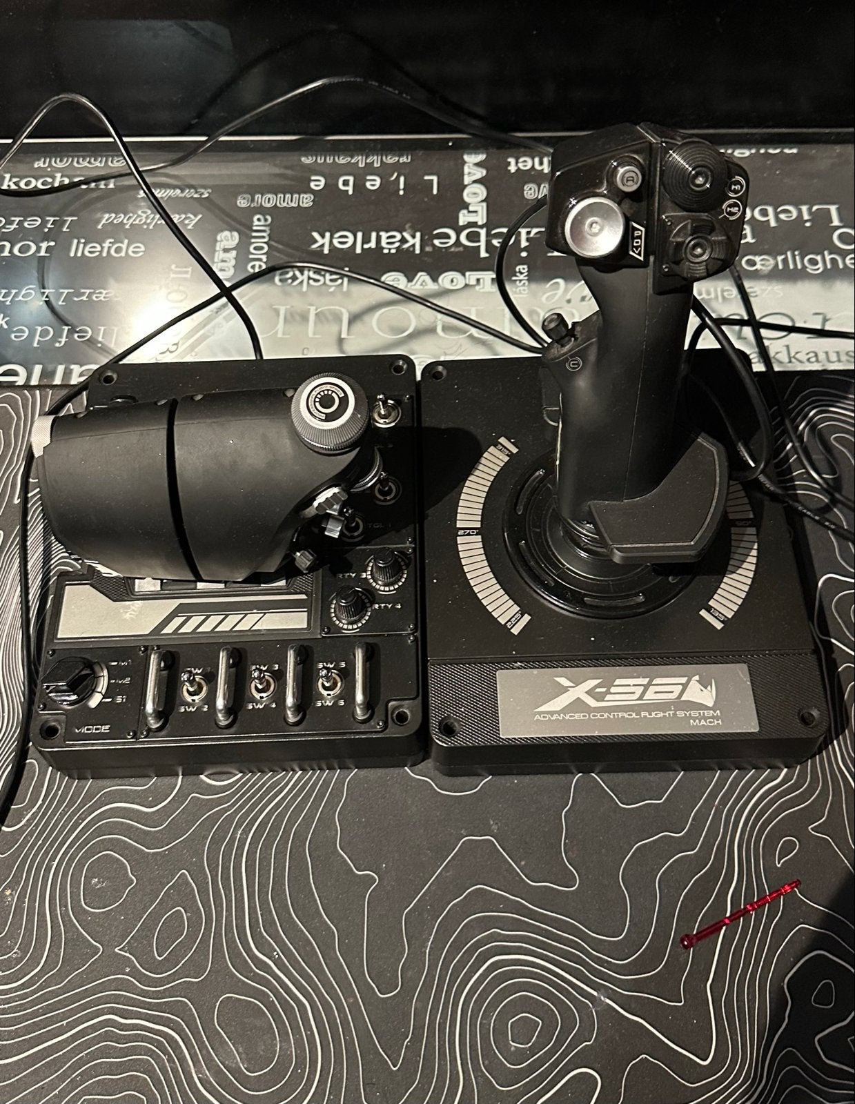 Logitech Saitek X-56 H.O.T.A.S. Flight Stick en Throttle, Computers en Software, Joysticks, Ophalen of Verzenden, Gebruikt