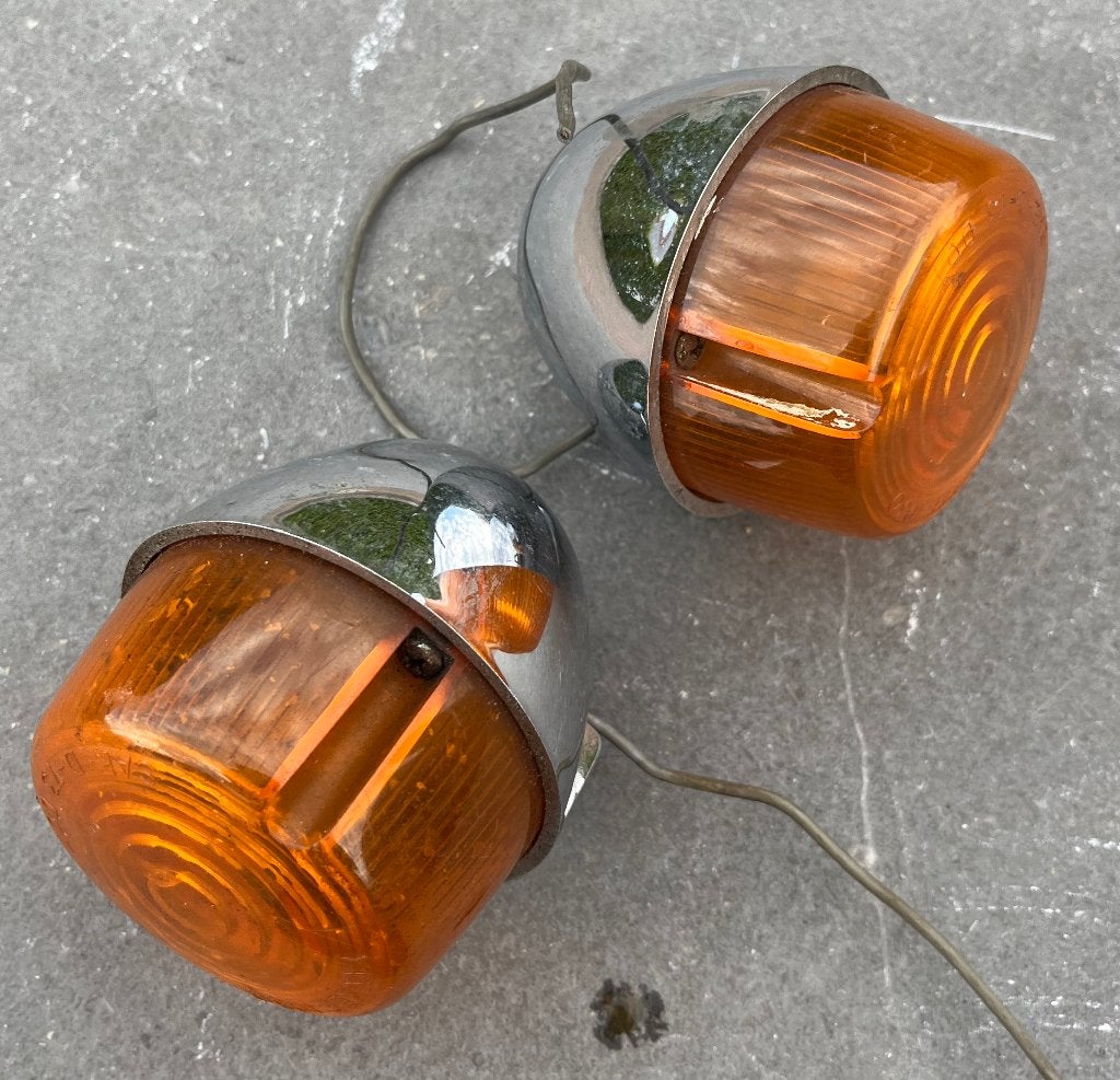 Harley shovelhead twee knipperlichten voor FX, XL, e.a., Ophalen