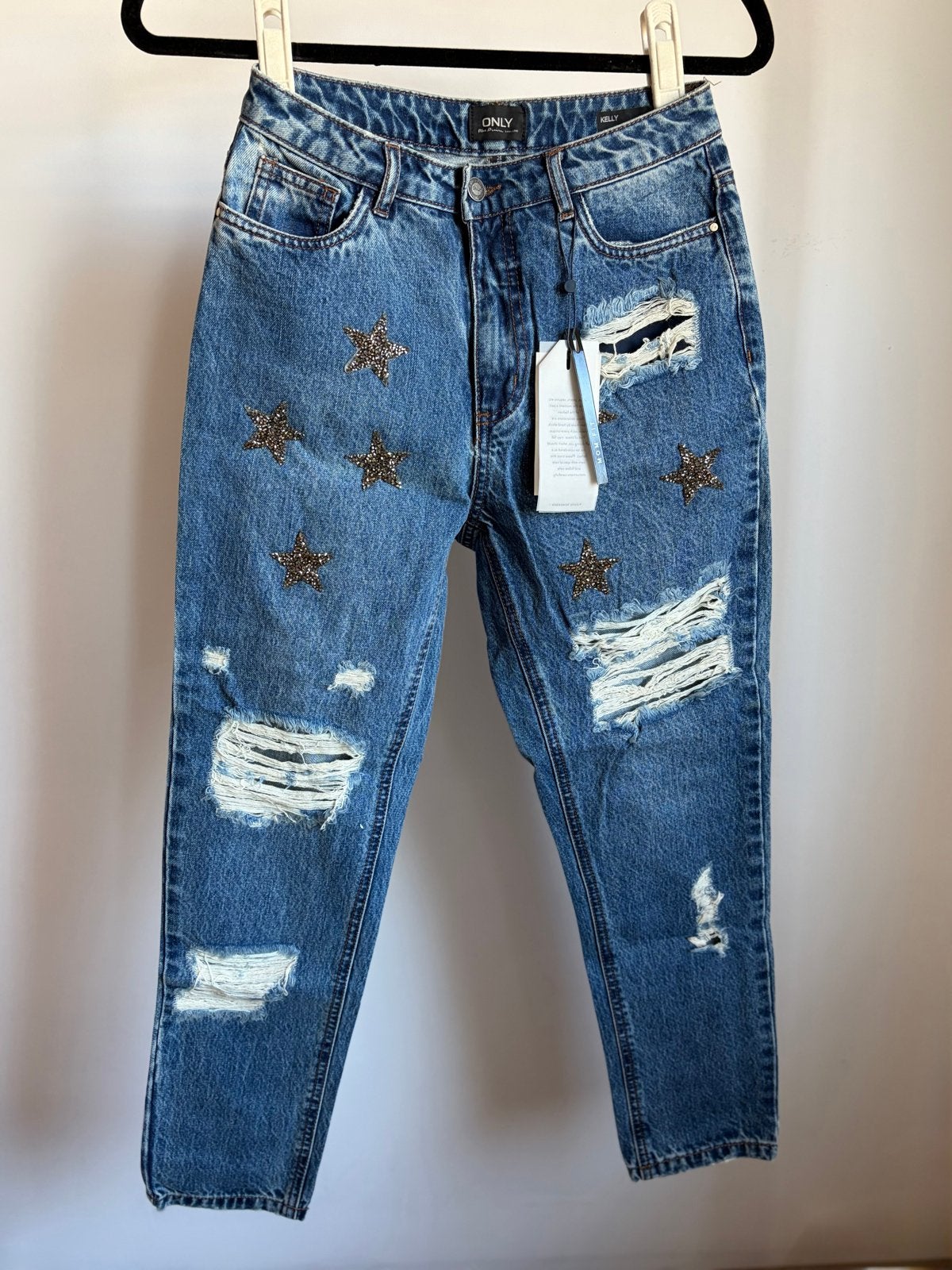 Nieuwe Only broek met label, maat 26/32, Ophalen of Verzenden, Nieuw, Blauw, Overige jeansmaten