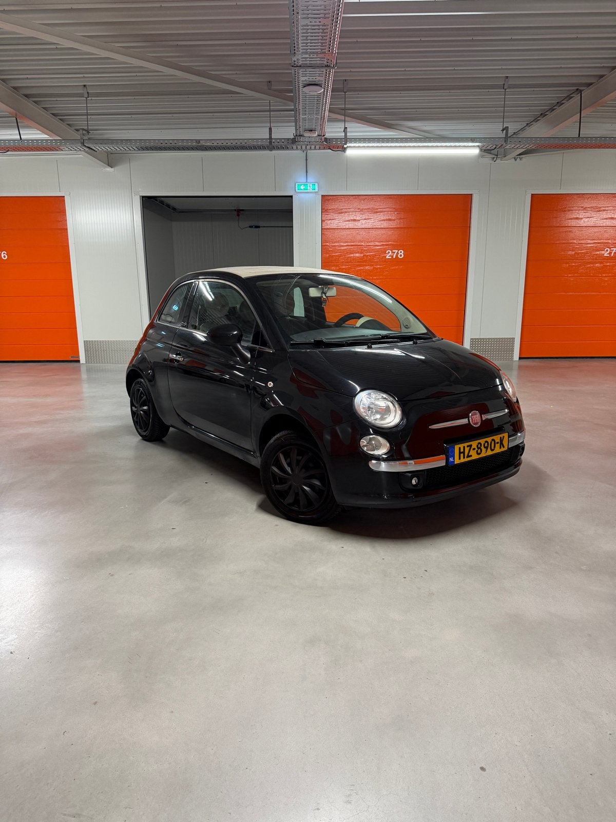 Fiat 500 1.2 C 2010 Zwart, Voorwielaandrijving, 4 cilinders, Zwart, Handgeschakeld