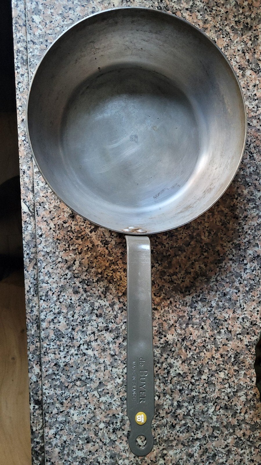De Buyer wokpan 28 cm - Gebruikt, Huis en Inrichting, Koekenpan, Gebruikt, Gietijzer, De Buyer