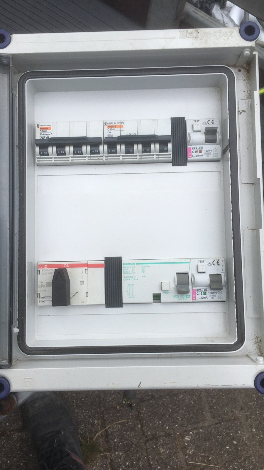 Groepenkast stuur of tijdelijk bouw aan sluiting, Doe-het-zelf en Verbouw, Elektra en Kabels, Ophalen of Verzenden, Gebruikt