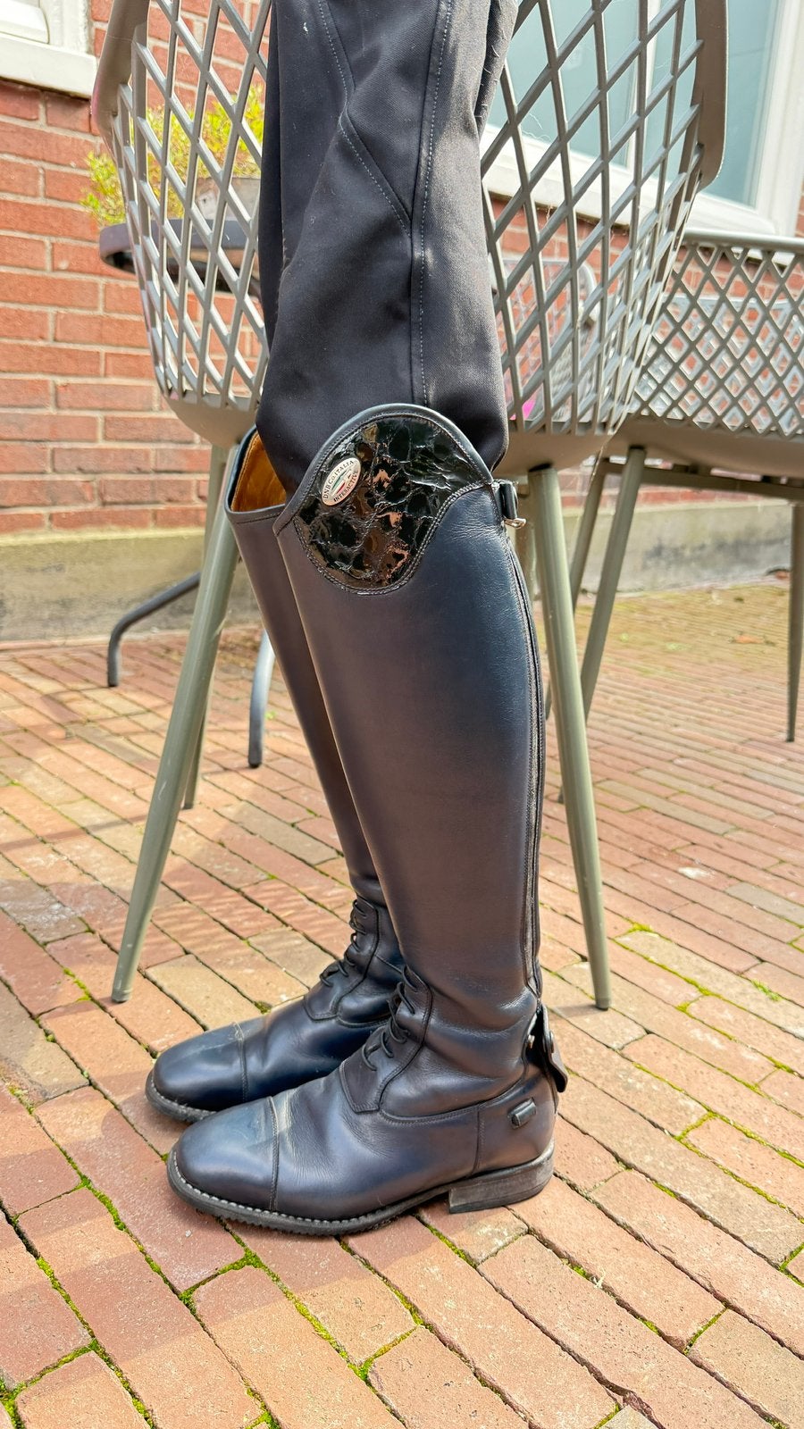 DeNiro leren rijlaarzen donkerblauw mt 36, Ophalen of Verzenden, Zo goed als nieuw, Dressuur