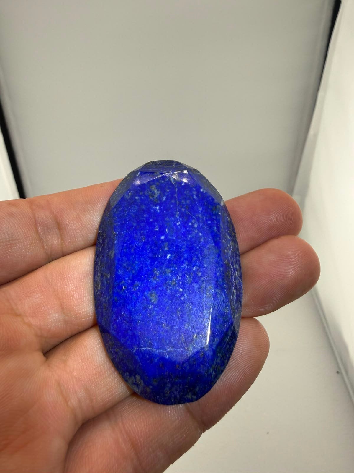 Lapis Lazuli N26 gefacetteerd ovaal 32 gram 39x26x6mm, Ophalen of Verzenden