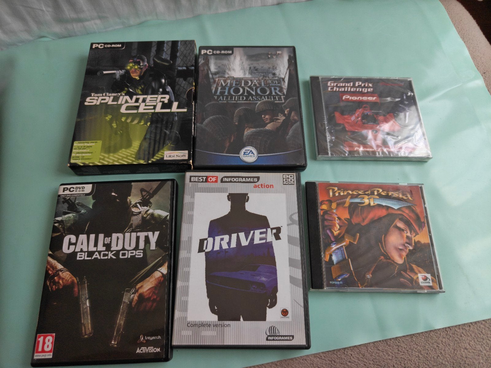 Mooie set van 6 PC Games (Splinter Cell Slipcase,COD, Drive), Spelcomputers en Games, Avontuur en Actie, Gebruikt, Vanaf 18 jaar