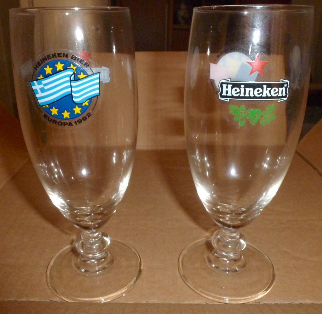 Heineken voetbalglazen 1992, Verzamelen, Ophalen of Verzenden, Nieuw, Glas of Glazen, Heineken